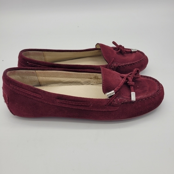 Michael Kors Shoes Women 6.5 Daisy Mocs Suede Maroon - Picture 5 of 15